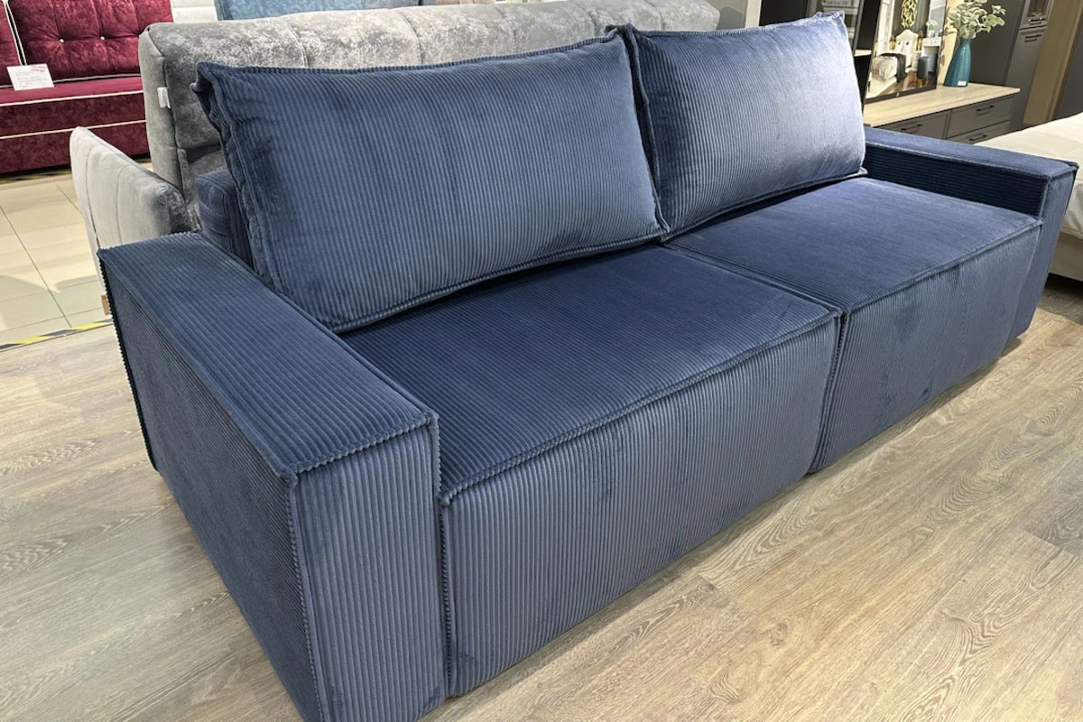 Диван Brick-3 S (Набивные подушки/Вывернутый) Арбен-Цилиум Индиго — купить в Озерце