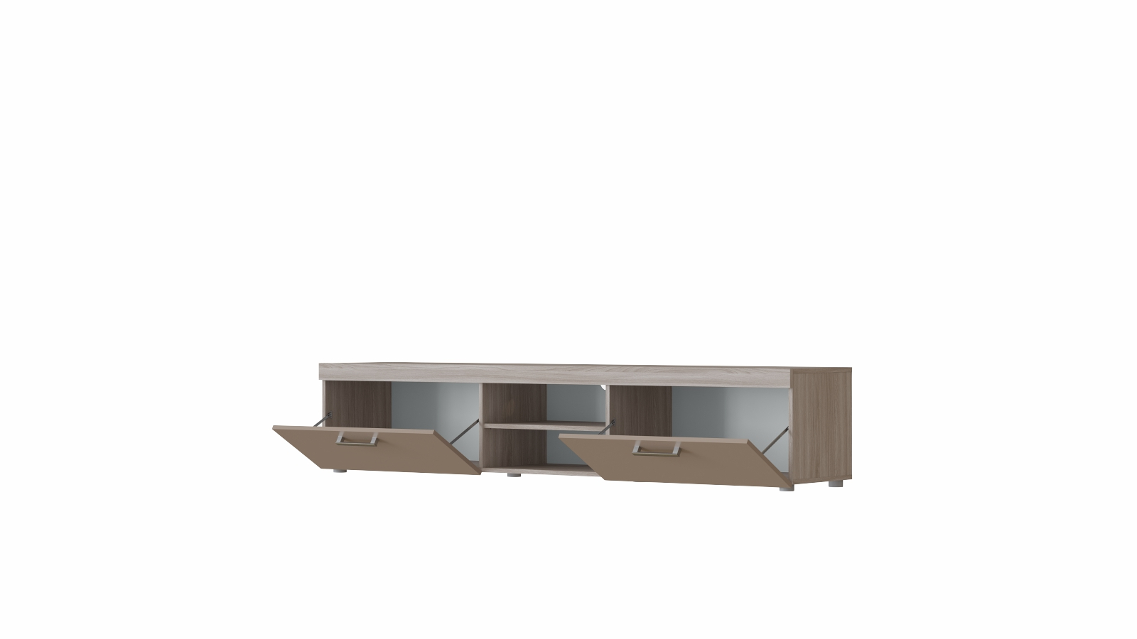 Тумба двухдверная Tiss 41x205, цвет Ясень шимо+Капучино — купить в Озерце