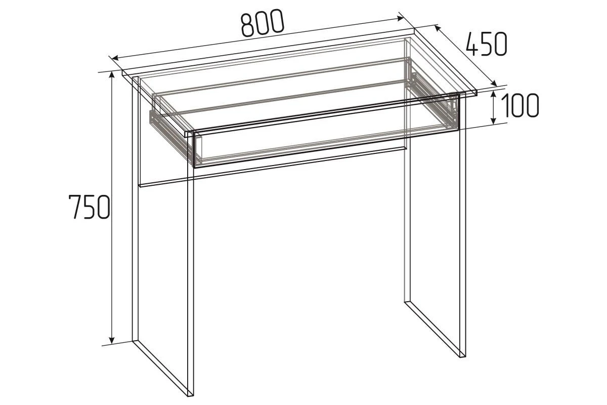 Стол компьютерный (Белый) — Мебель-центр Озерцо