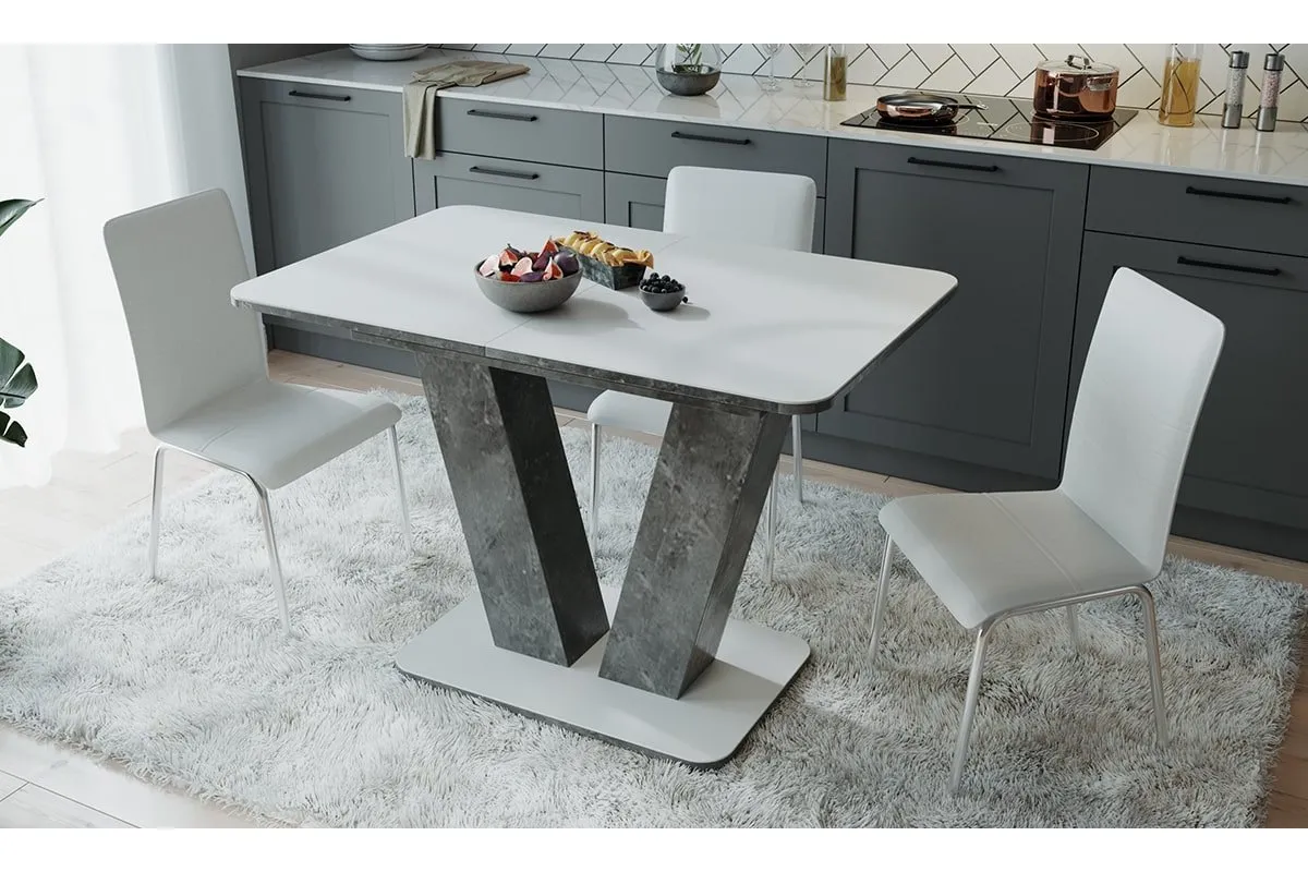 Стол раздвижной Чинзано Тип 1 (Моод темный/Стекло белое матовое) - купить в Озерце