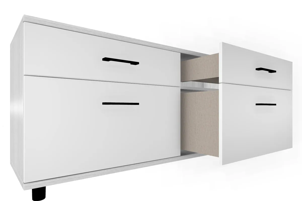 Тумба ТБ-5030-СЯ-БГ (Снежный Ясень/Белый Бриллиант Глянцевый) — Мебель-центр Озерцо