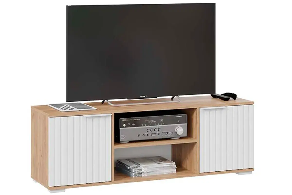 Набор мебели для гостиной Хилтон №2 (Дуб Крафт золотой/Белый матовый) — Мебель-центр Озерцо