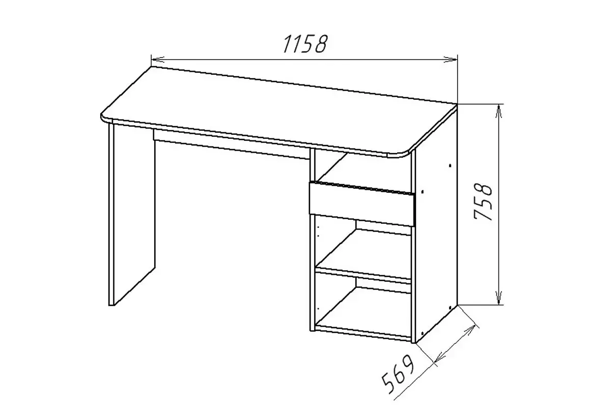 Стол Геометрия-9 (Белый/Делано светлый) — Мебель-центр Озерцо
