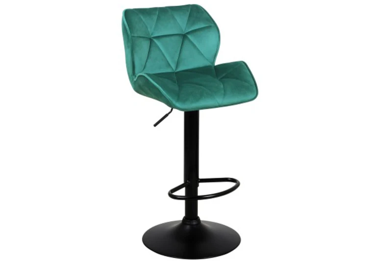 Стул барный с мягкой спинкой Кристалл (Зелёный/Велюр) WX-2583 - купить в Озерце