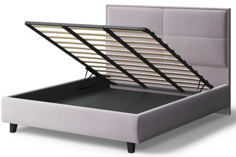 Кровать на опоре Скай с ПМ и бельев. ящ. 180х200 (Нео 15/Лиловый) - купить в Озерце