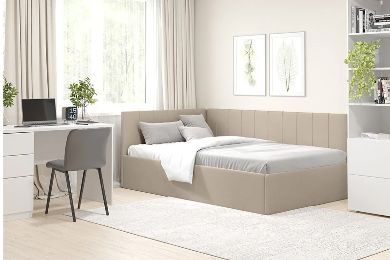 Кровать Мика с ПМ 120х200 универсальная Newtone Light Beige - купить в Озерце