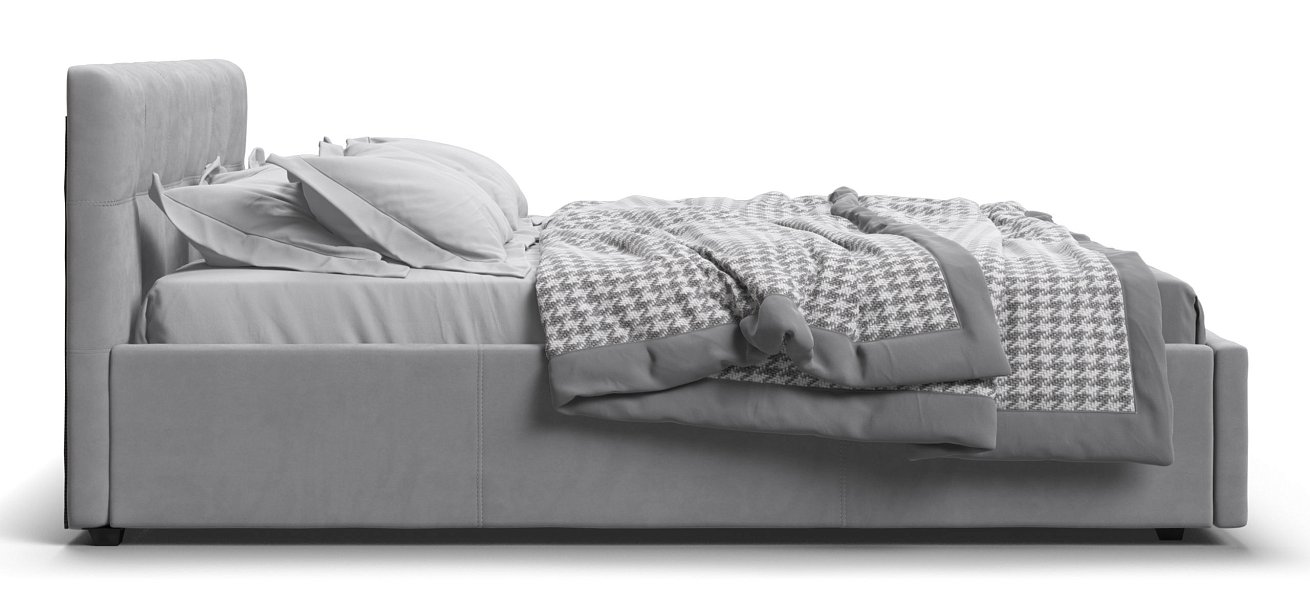 Кровать Белла 160*200 велюр Monolit сталь - купить в Озерце