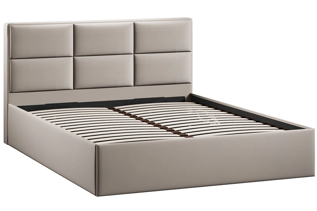 Кровать Стелла c ПМ Тип 1 без заглушины 160х200 (Велюр/Confetti Smoke) - купить в Озерце