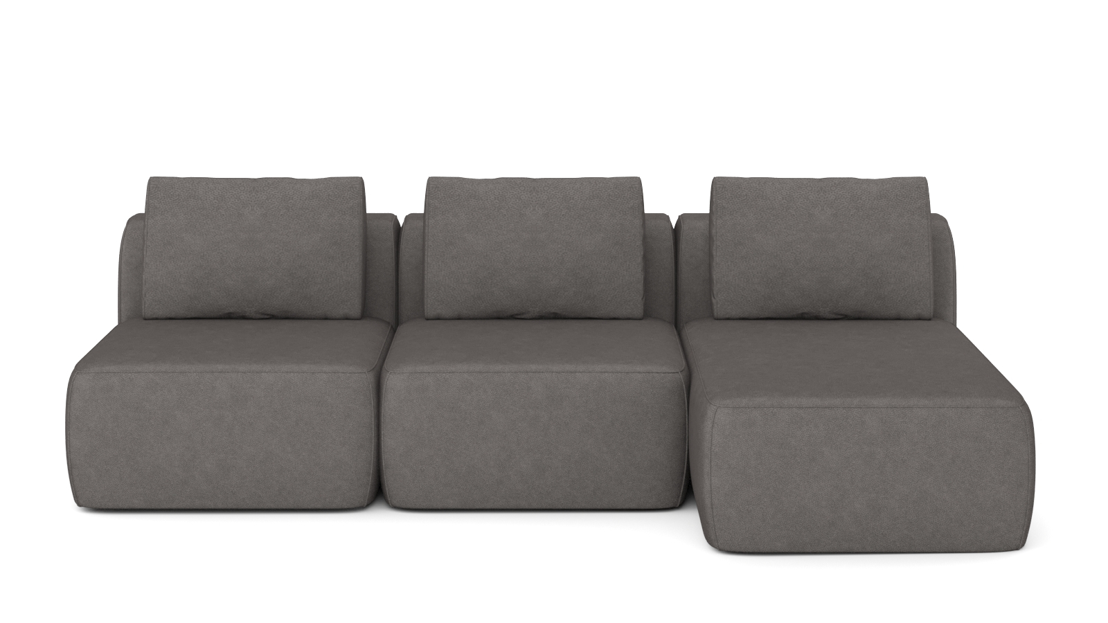 Диван модульный 3-секционный Molto 85+85+125 ткань Galaktika ash 147x259 — купить в Озерце