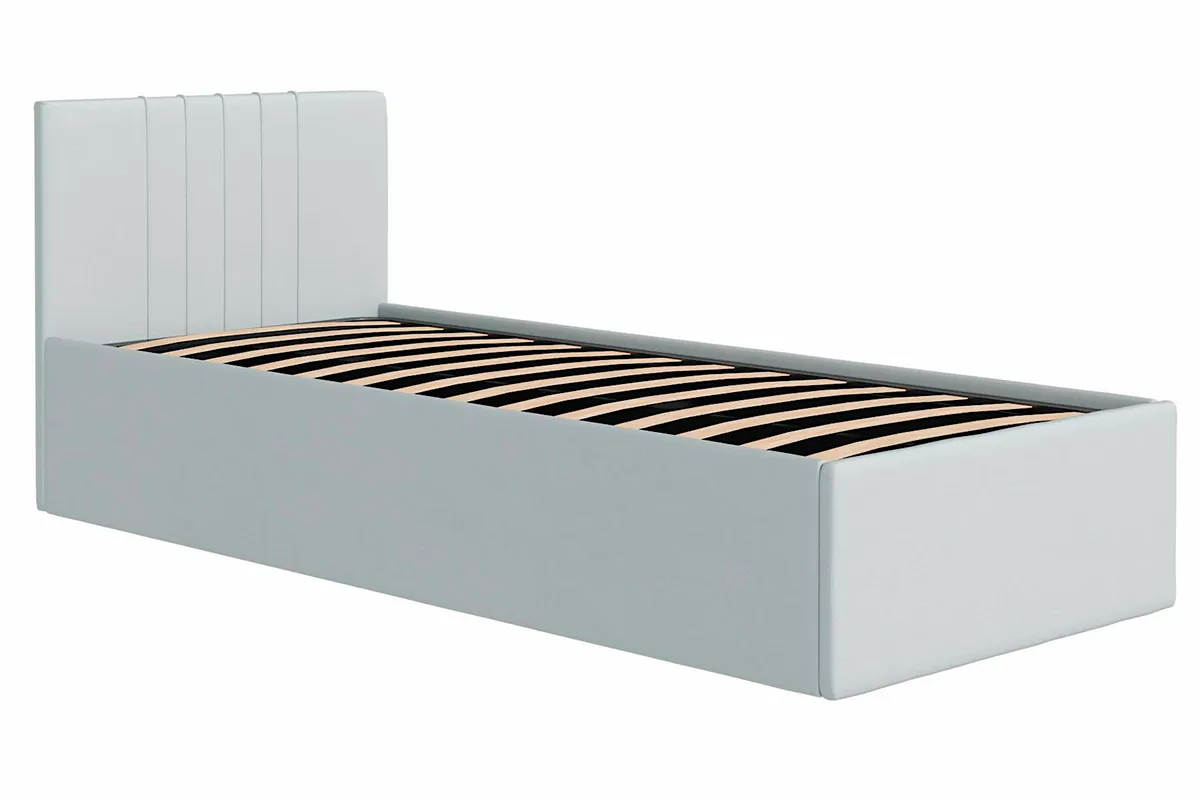 Кровать Соло односпальная с ПМ 90х200 (Newtone Light Grey/Светло-серый) - купить в Озерце