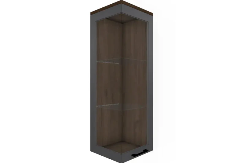 Антресоль АН-5007-ГТ-АМ (Гикори Джексон Темный/Антрацит Матовый) в мебель-центре Озерцо