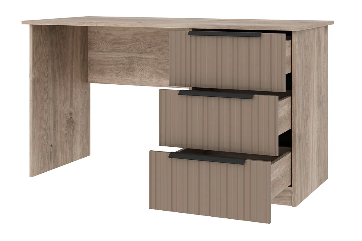 Стол письменный с тумбой Астория 29 (Дуб кастелло серый / Грей софт) — Мебель-центр Озерцо