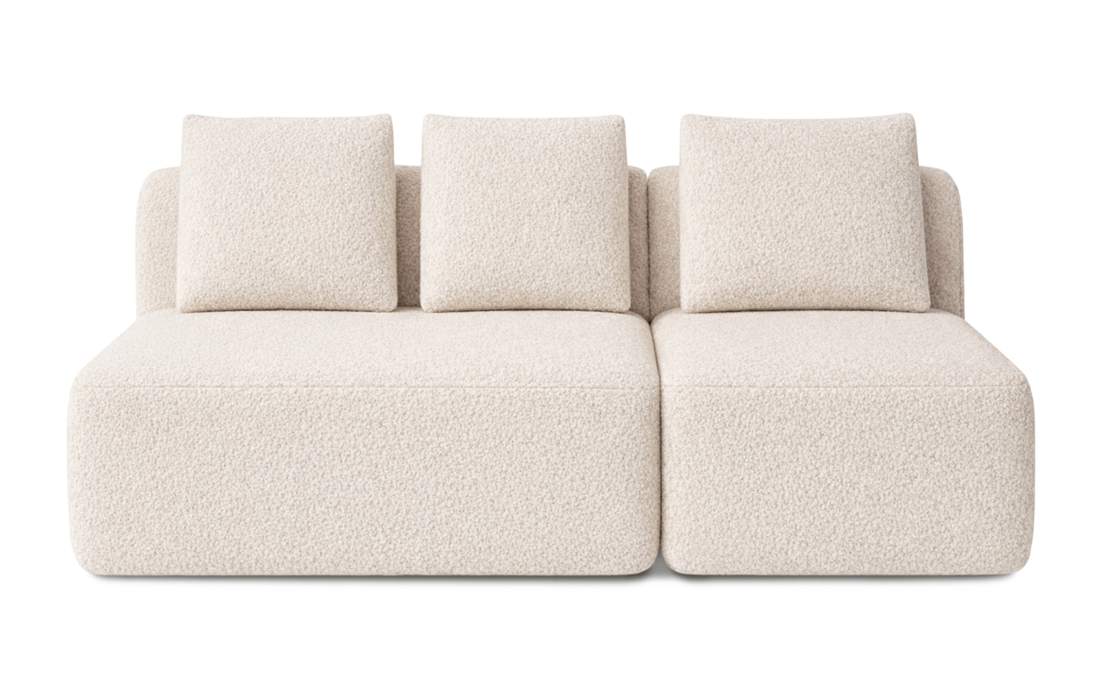 Диван модульный Мольто-2 секц-пуф 125+85-спинка 125+85-Тк. Rokky snow 57x367 — купить в Озерце