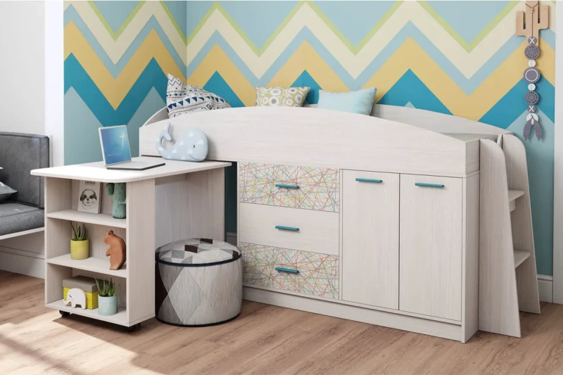 Кровать двухъярусная Каприз 11 с рисунком - купить в Озерце