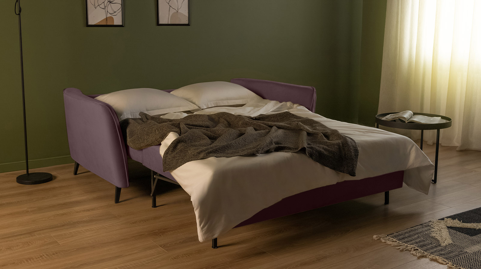 Диван Laguna Mini, ткань Casanova Lilac 144x201 — купить в Озерце