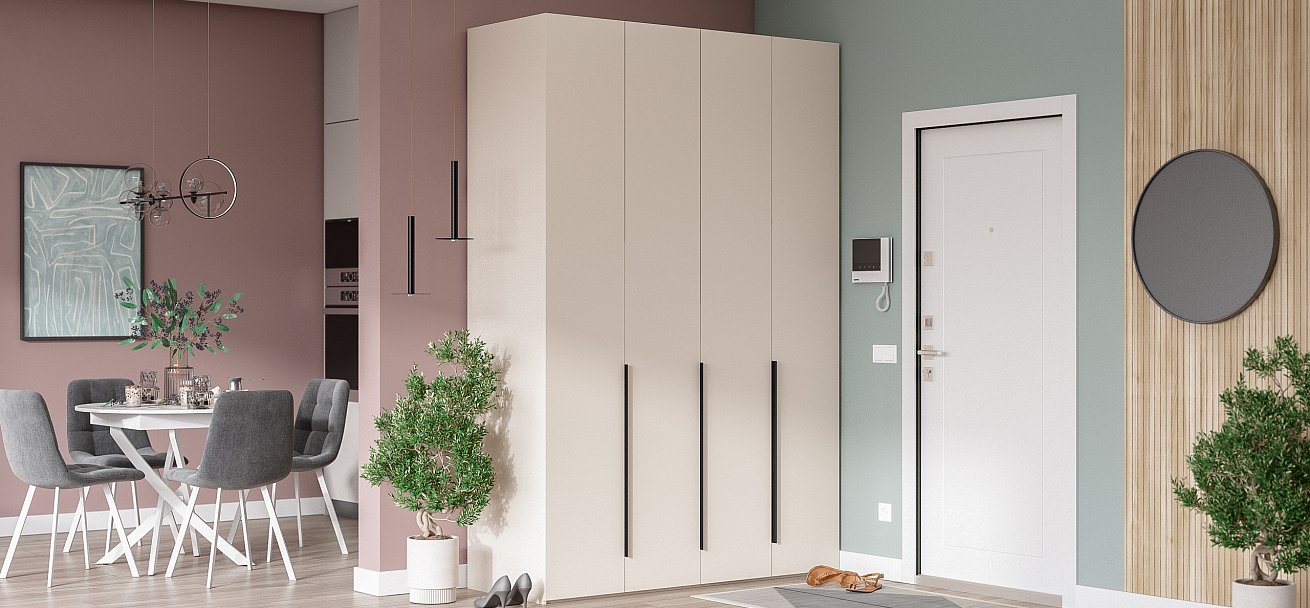 Шкаф BOSS STANDART 180 - 4Д Кашемир серый в мебель-центре Озерцо