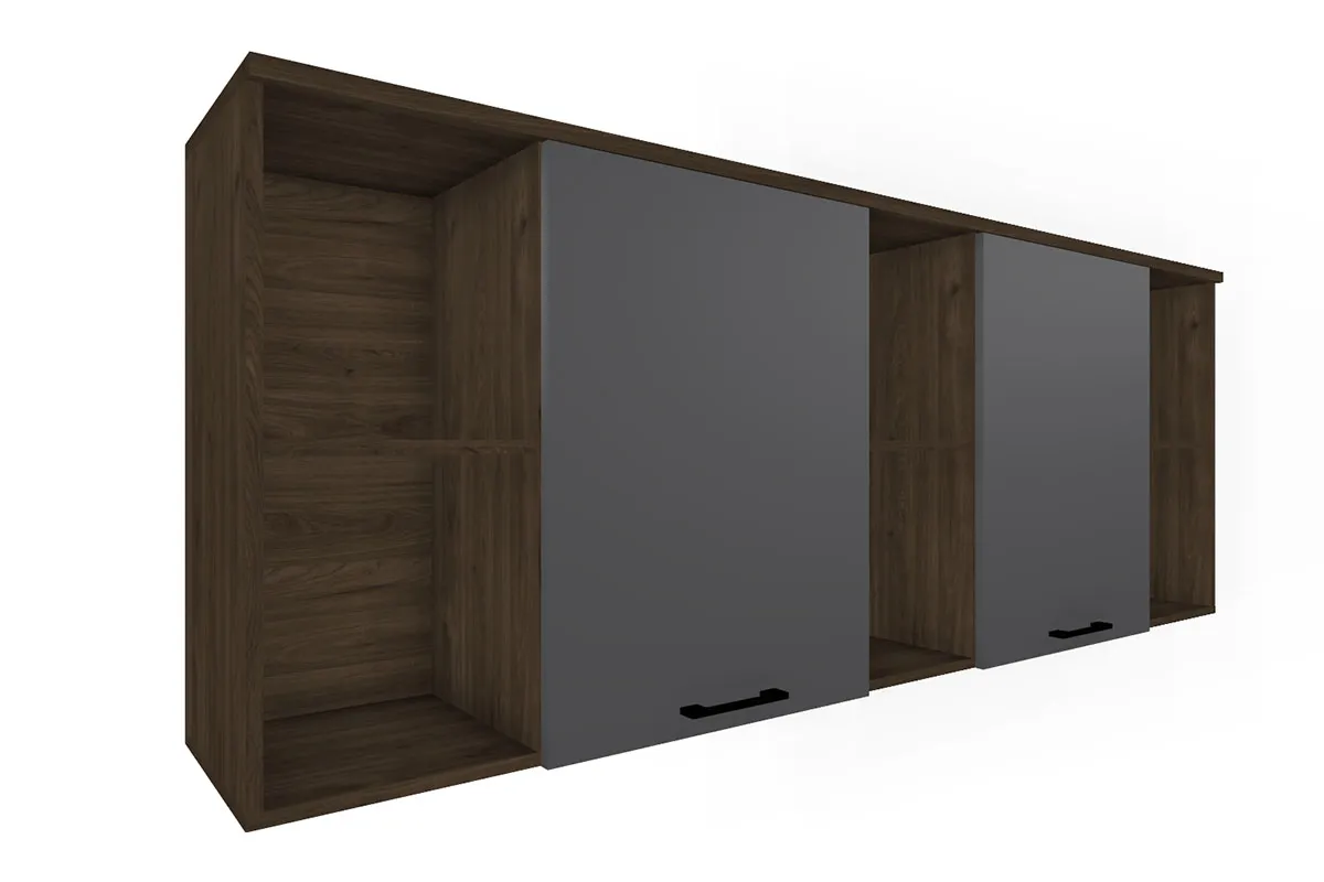 Детская Грейс композиция 1 (Гикори Джексон Темный/Антрацит Матовый) — Мебель-центр Озерцо