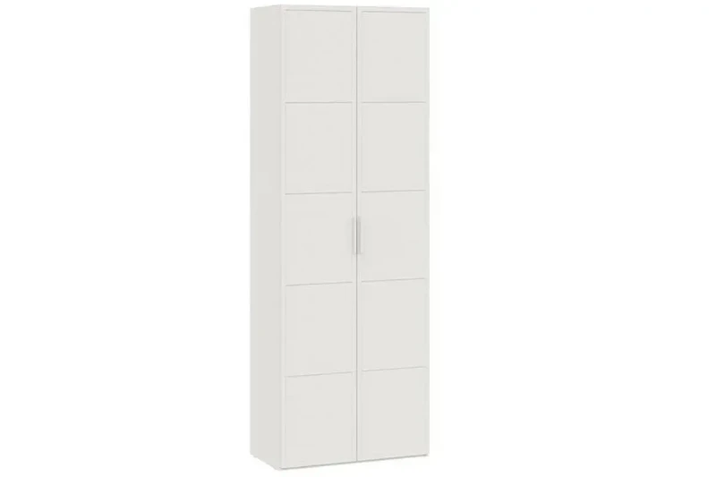 Шкаф для одежды Стелла Исп.2 (Белый  Холст/Белый Жемчуг) в мебель-центре Озерцо