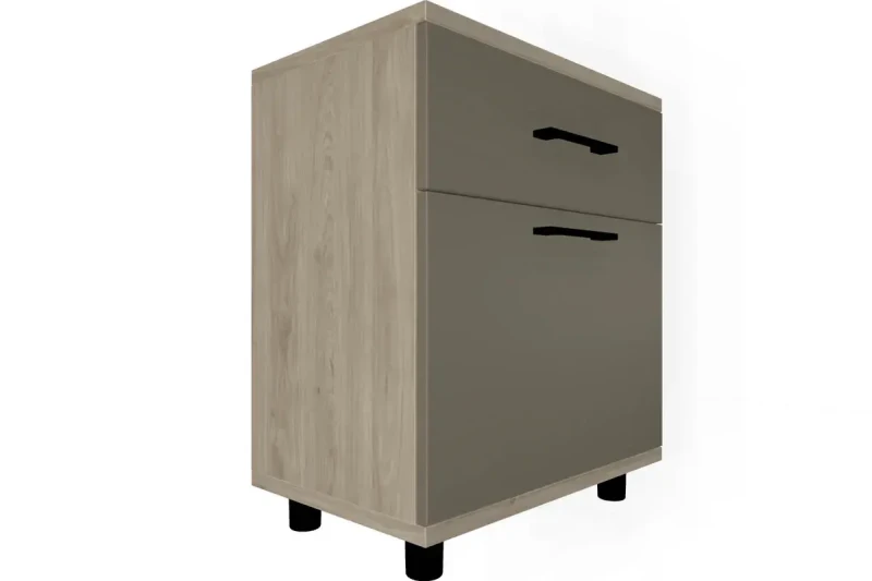 Тумба ТБ-5025-ГС-ЛМ (Гикори Джексон Светлый/Латте Матовый) — Мебель-центр Озерцо