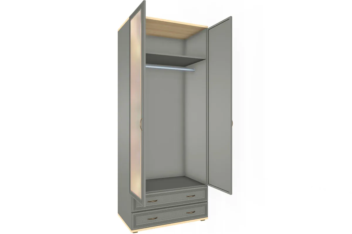 Готовый комплект для спальни СК-1023-АС-СО (Ясень Асахи/Серый Оникс) - купить в Озерце