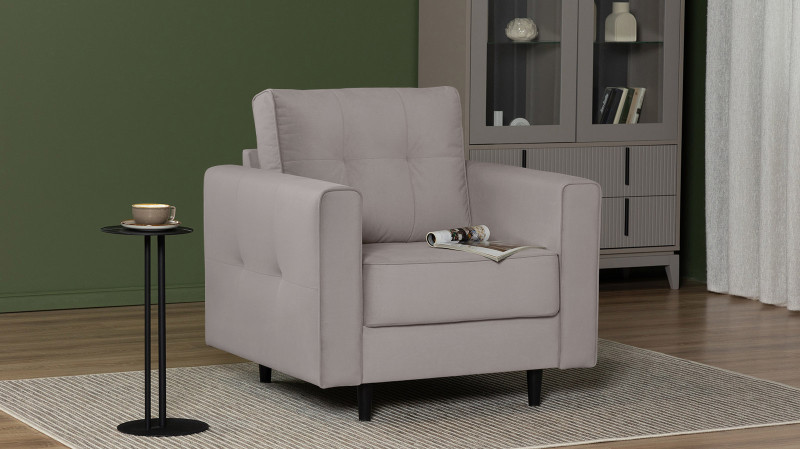 Кресло Amani Pro, Тк. Casanova Grey (подлокотник: 15 см) 89x93.5 — купить в Озерце