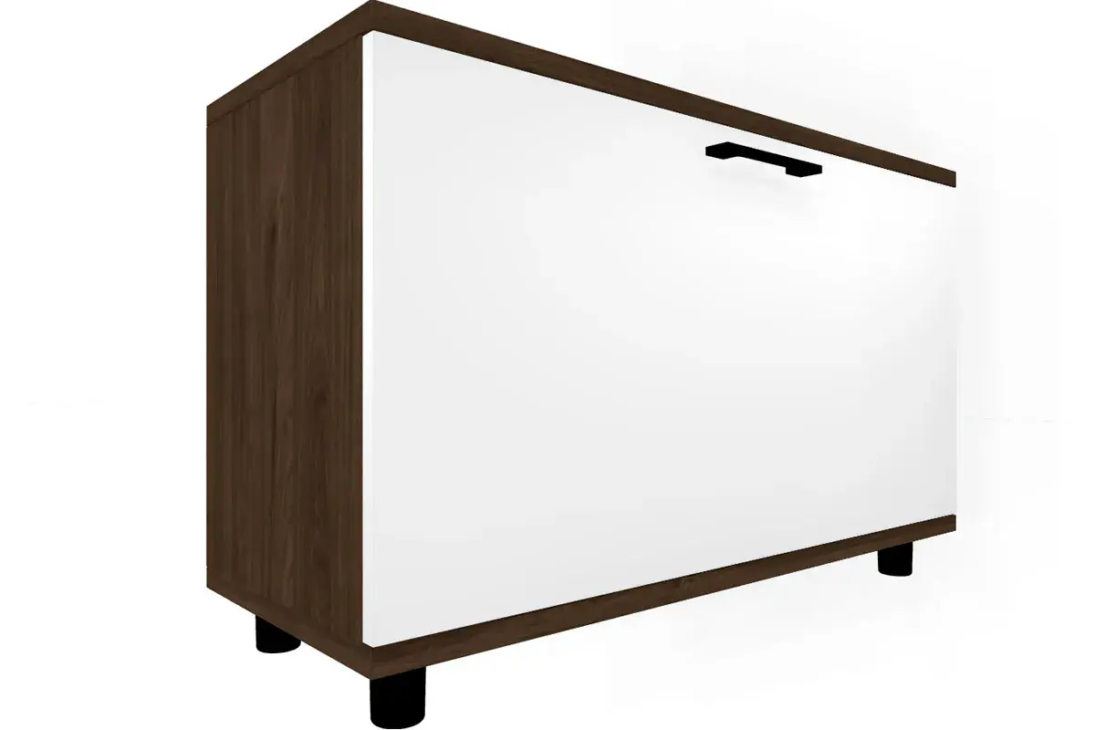 Прихожая Грейс комплект 9 (Гикори Джексон Темный/Белый Бриллиант Глянцевый) — Мебель-центр Озерцо