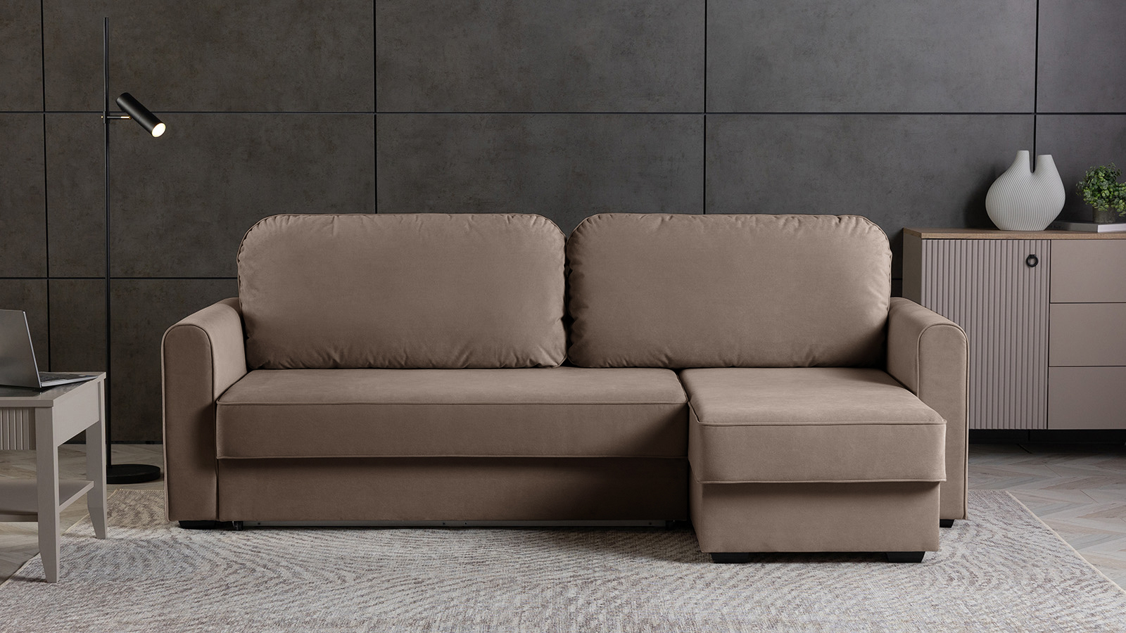 Диван -кровать угловой Magni ткань Dumont 08 144x233 — купить в Озерце