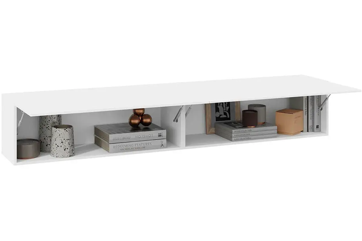 Шкаф навесной Порто ТД-393.12.21 (Белый жемчуг/Белый софт) в мебель-центре Озерцо