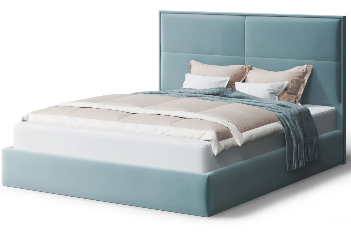 Кровать без опоры Скай с ПМ 140х200 (Нео 22/Бирюза) - купить в Озерце