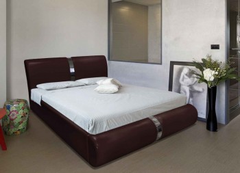 Кровать Милана (сп. место 140х200 см., бордо) - купить в Озерце