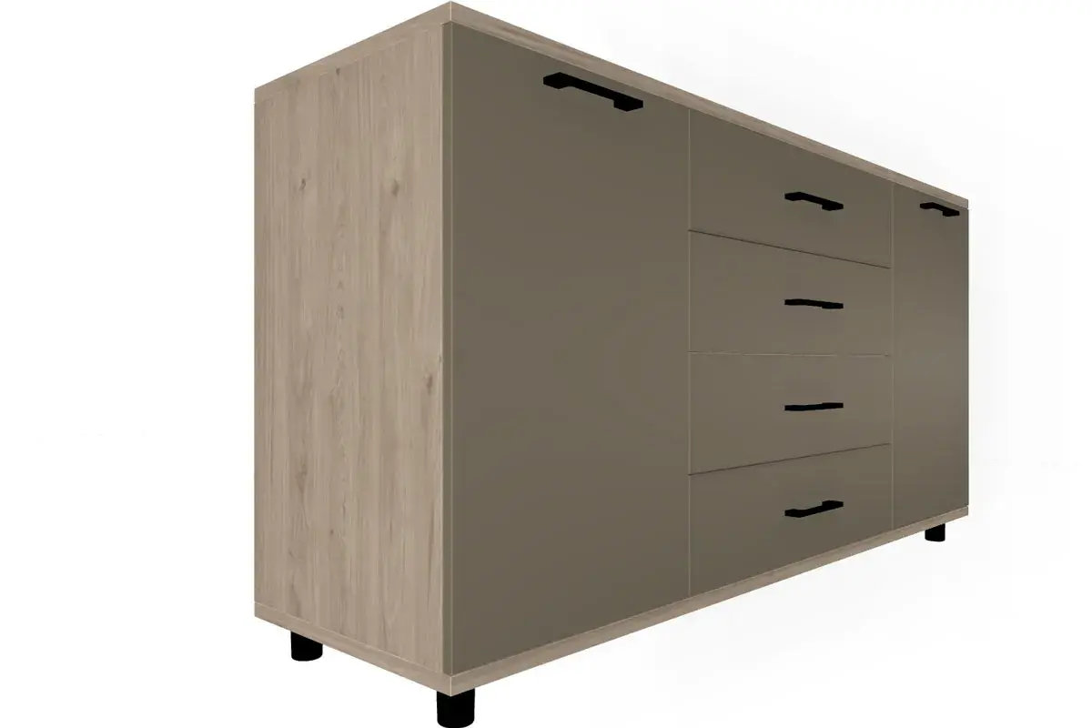 Спальня Грейс комплект 4 (Гикори Джексон Светлый/Латте Матовый) - купить в Озерце