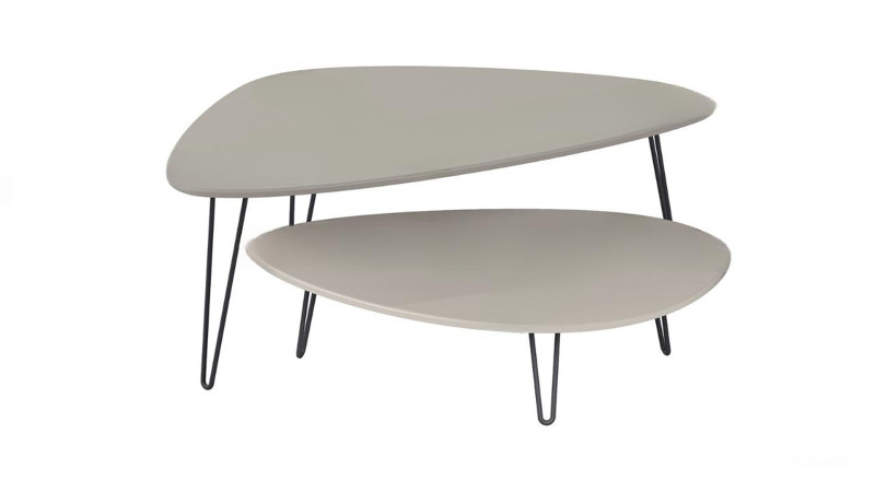 Комплект журнальных столов Gardy, цвет Глиняный серый 70x120 — купить в Озерце