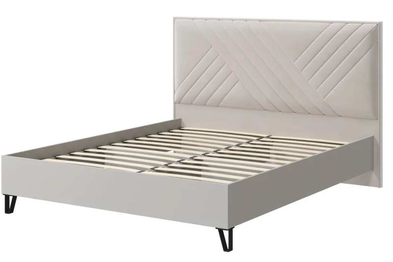 Кровать Кашемир с мягкой спинкой и основанием 180х200 (Кашемир/Сантьяго) - купить в Озерце