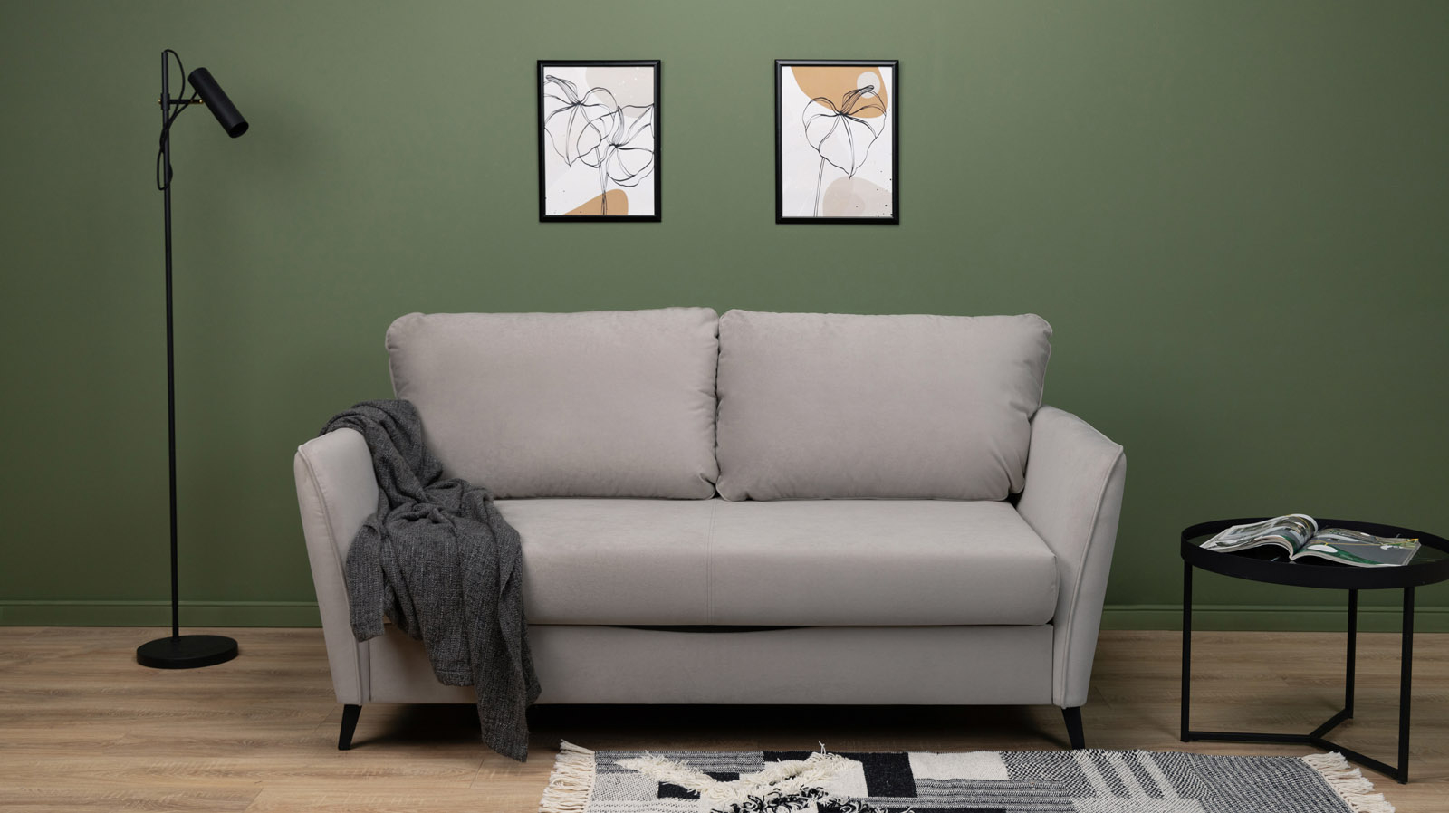 Диван Laguna Mini, ткань Casanova Grey 144x201 — купить в Озерце