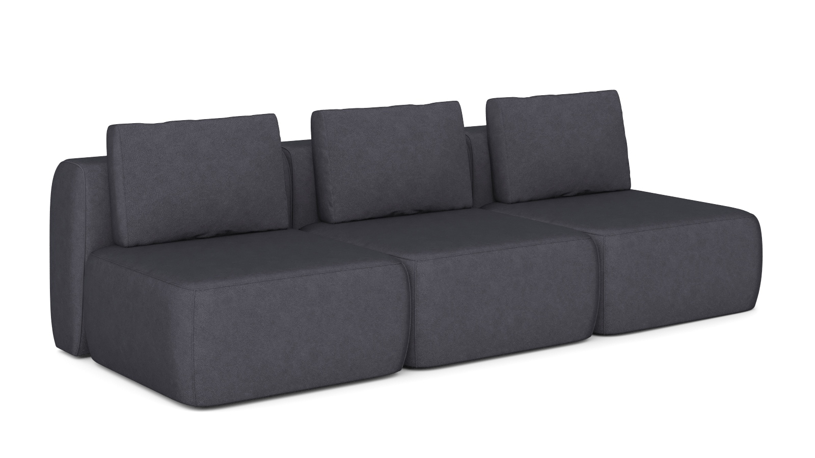 Диван модульный Мольто-3 секц-пуф 85+85+85-спинка 85+85+85-Тк. Galaktika blue 57x367 — купить в Озерце