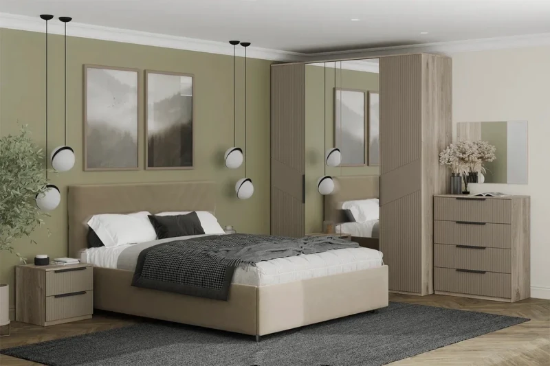 Спальный гарнитур Астория №1 / без кровати (Дуб кастелло серый / Грей софт) - купить в Озерце