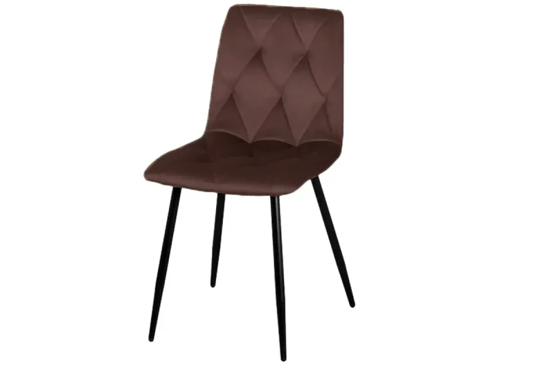 Стул Регги (Муар черный/Велюр Velluto 06 эспрессо) СРП-066 - купить в Озерце