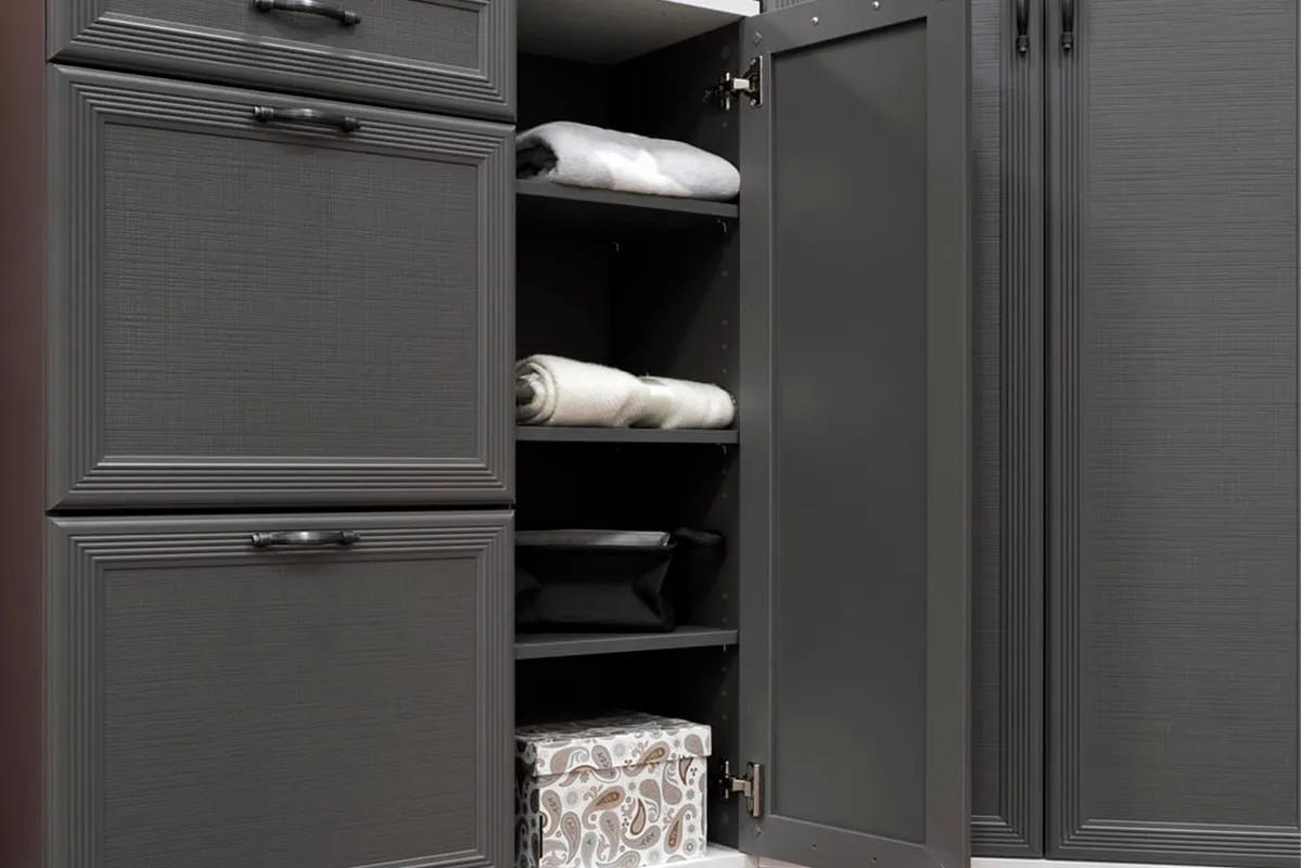 Тумба ТБ-1002-СЯ-СО (Снежный Ясень/Серый Оникс) — Мебель-центр Озерцо