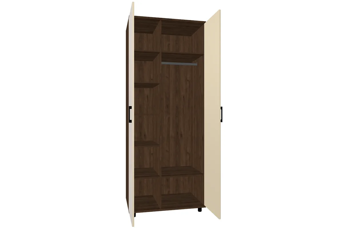 Шкаф для одежды и белья ШК-5009-ГТ-КМ (Гикори Джексон Темный/Кашемир Матовый) в мебель-центре Озерцо