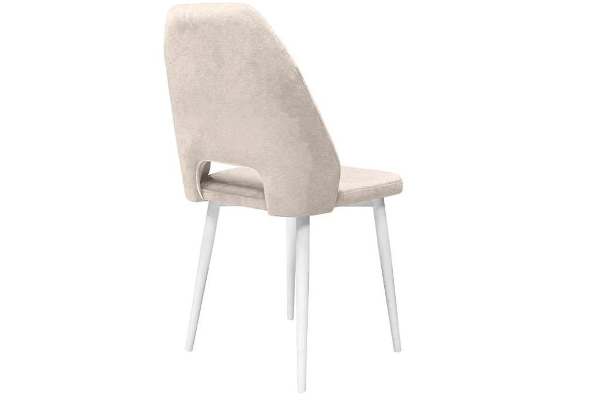 Стул Капри Исп. 2 конус Т2 (Белый муар/Велюр DREAM бежевый) - купить в Озерце