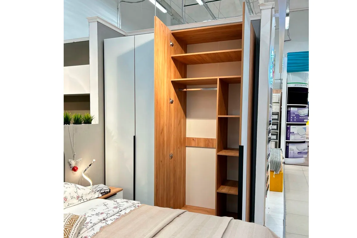 Шкаф для одежды Джоли (Дуб Крафт Золотой/Белый матовый) в мебель-центре Озерцо