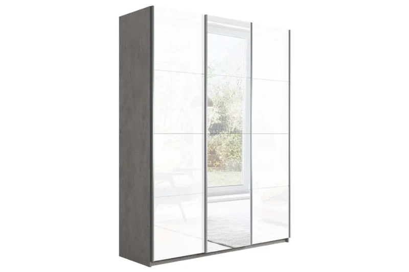 Шкаф-купе Траст 2.180.60-15.13.15 (Бетон, Стекло/Зеркало/Стекло) в мебель-центре Озерцо