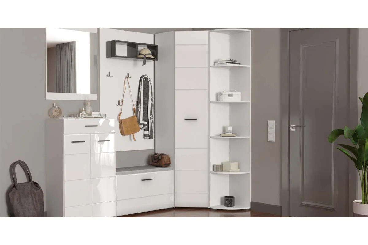 Комод Gloss КМВ-60 Белый/Белый глянец (73374543) — Мебель-центр Озерцо