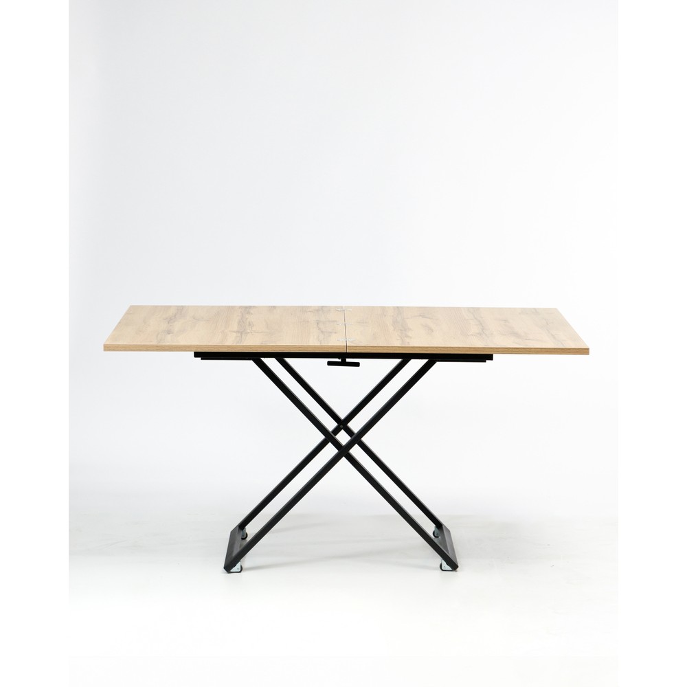 Стол-трансформер COMPACT дуб вотан/черное подстолье - купить в Озерце
