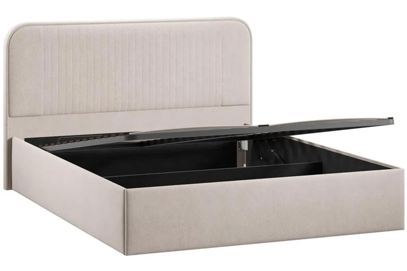 Кровать Тиффани Тип 1 с ПМ и заглушиной 160х200 (Велюр/Мокко светлый) - купить в Озерце