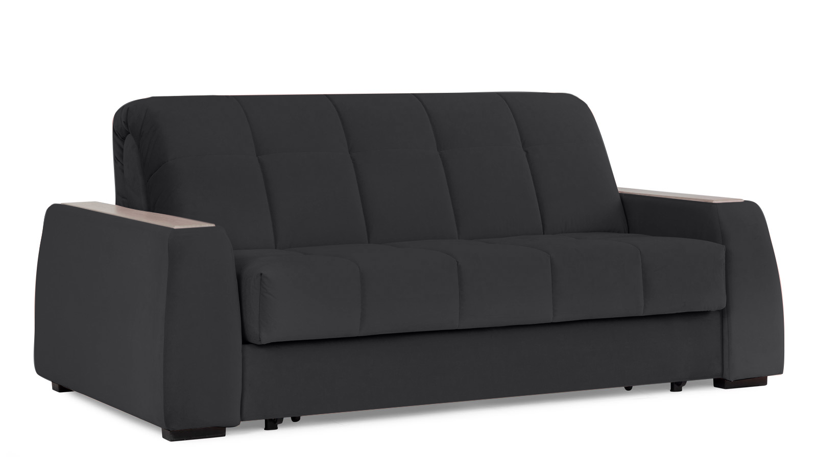 Диван - кровать Domo Pro с накладкой цвета ясень, стежка квадрат, ткань Sky Velvet 38 160x216 — в мебель-центре Озерцо