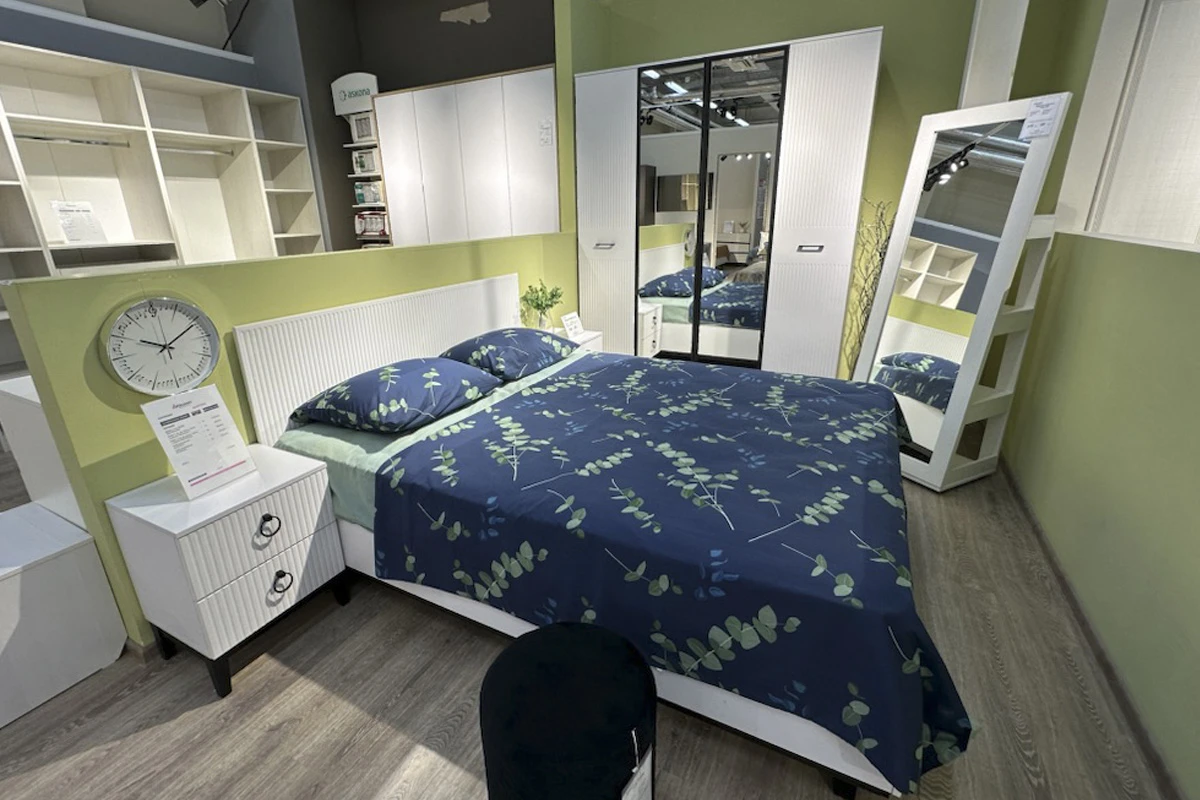 Тумба прикроватная Шарлиз (Белое сияние/Белый снег) — Мебель-центр Озерцо