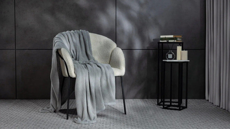 Плед вязаный Universal (петля) 130x180, цвет светло-серый в мебель-центре Озерцо