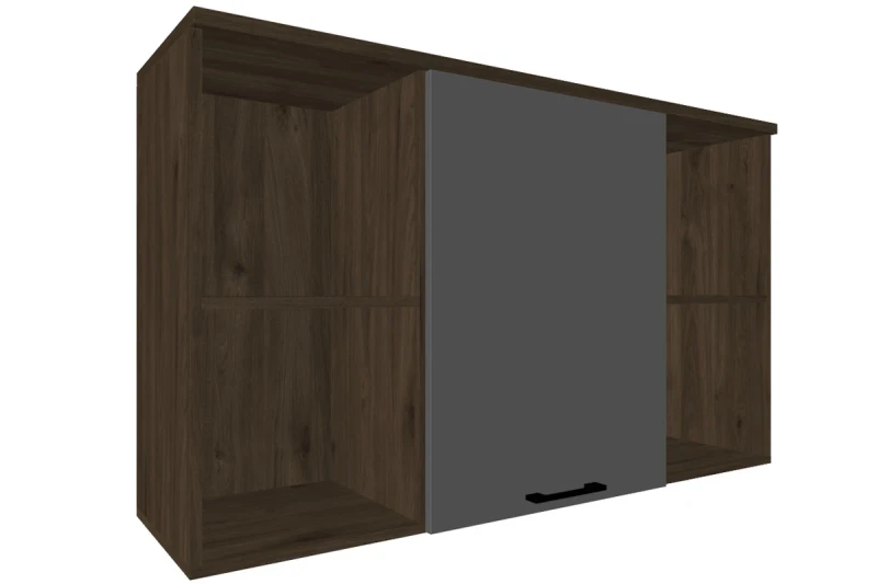 Антресоль АН-5024-ГТ-АМ (Гикори Джексон Темный/Антрацит Матовый) в мебель-центре Озерцо