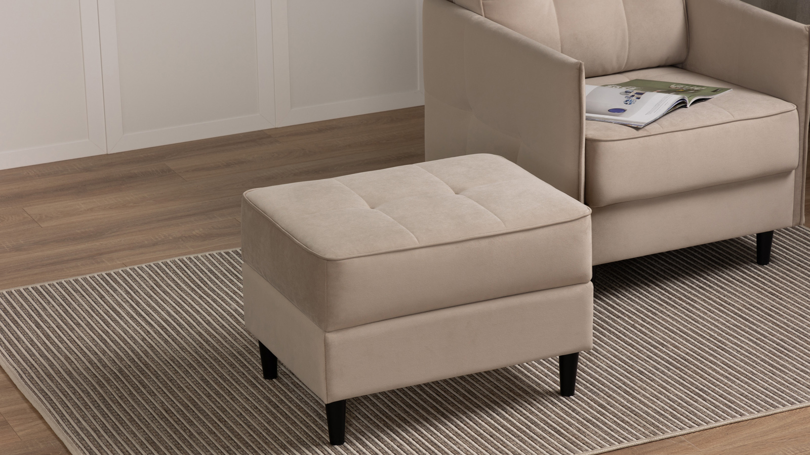 Пуф Amani Pro, Тк. Тк. Sky Velvet 03 53x68 — купить в Озерце